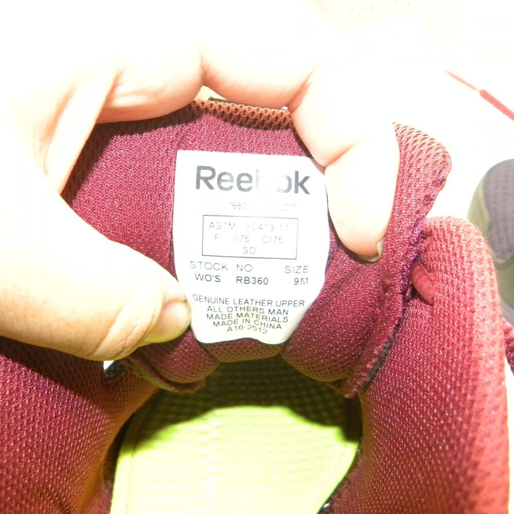 Reebok Work Sublite Cushion Women's Size 9 US Alloy Toe Safety Shoes Purple RB36 - Picture 5 of 11